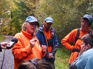 'Tina in action' explaining the different uses of willow. 