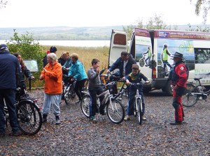 ELECTRIC BIKE TRAILS getting everyone set up for the 'electric cycle'