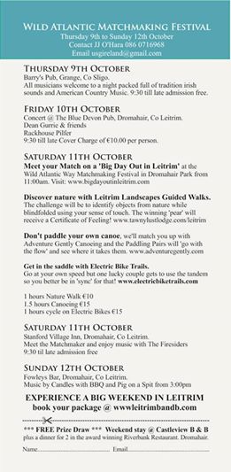 Flyer for Matchmaking festival